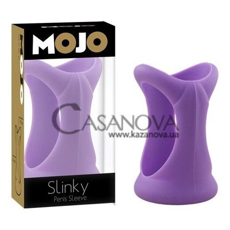 Основне фото Відкрита насадка на член Mojo Slinky фіолетова 8 см