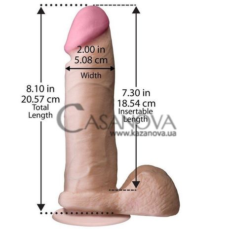 Основное фото Фаллоимитатор Doc Johnson The Realistic Cock 8 inch телесный 21 см
