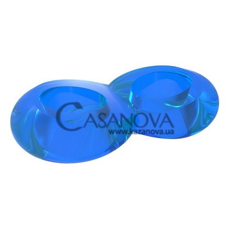 Основное фото Эрекционное кольцо Get Lock Duo Cock 8 Ball Ring синее 2,6 см