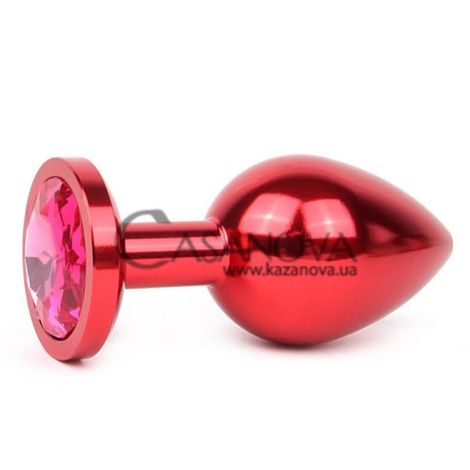 Основне фото Анальна пробка Anal Jewelry Plugs Large червона з малиновим кристалом 9,3 см