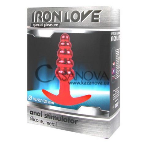Основное фото Анальная пробка Iron Love IL-28014-RED красная 10,8 см