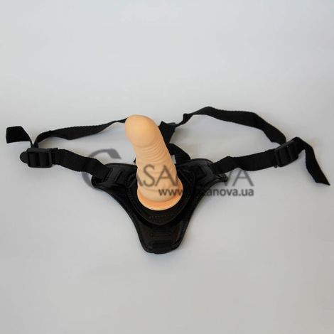 Основное фото Женский страпон Strap On Harness with Silicone Dildo телесный 14,5 см