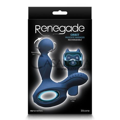 Основное фото Массажёр простаты Renegade Orbit Prostate Massager синий 14,7 см