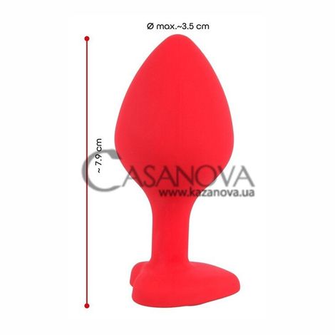 Основное фото Анальная пробка Silicone Plug Medium красная с серым 7,9 см