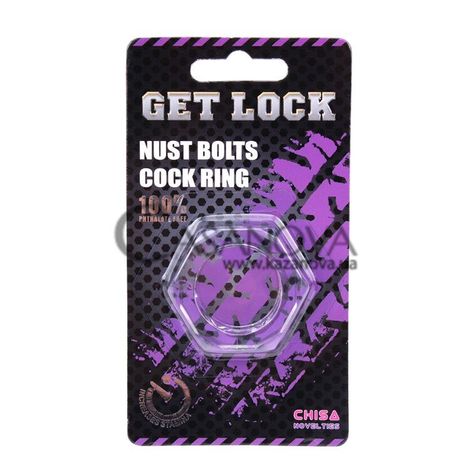 Основное фото Эрекционное кольцо Get Lock Nust Bolts Cock Ring прозрачное