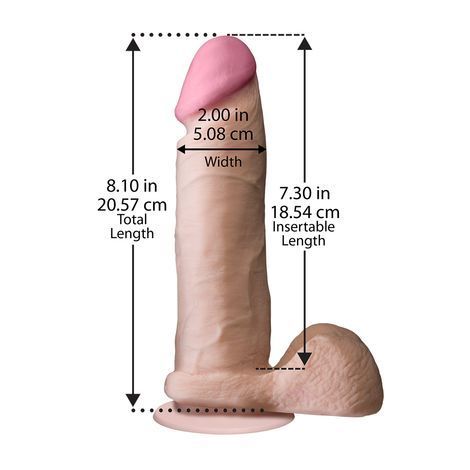 Основне фото Фалоімітатор Doc Johnson The Realistic Cock 8 inch тілесний 21 см