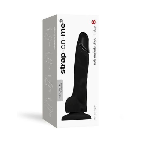 Основне фото Фалоімітатор Strap-On-Me Soft Realistic Dildo S чорний 17,1 см