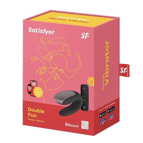 Основне фото Вібратор для пар Satisfyer Double Fun чорний 9 см