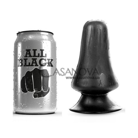 Основное фото Анальная пробка на присоске All Black AB39 чёрная 13 см