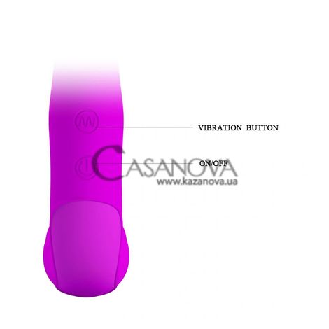 Основное фото Безремневой страпон Lybaile Pretty Love Angelo фиолетовый 18,7 см