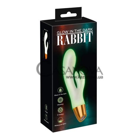 Основное фото Rabbit-вибратор светящийся You2Toys GITD Rabbit-Vibrator белый 19,5 см