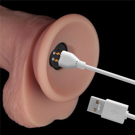 Основне фото Реалістичний вібратор на присосці Lovetoy 10" Vibrating Sliding Skin Pro II Silicone Dong тілесний 22,7 см