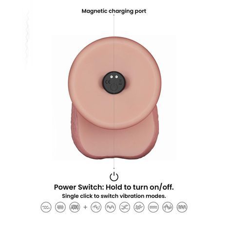 Основне фото Реалістичний вібратор на присосці Lovetoy 10" Vibrating Sliding Skin Pro II Silicone Dong тілесний 22,7 см