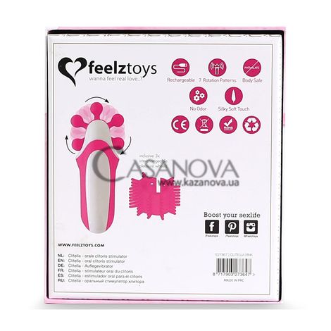 Основне фото Стимулятор з імітацією оральних ласок FeelzToys Clitella Oral Clitoral Stimulator рожевий