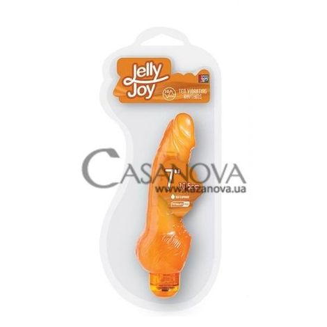 Основное фото Вибратор Jelly Joy оранжевый 17,5 см