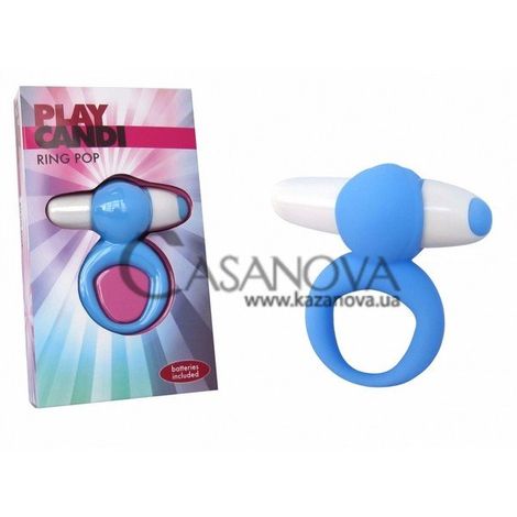 Основное фото Виброкольцо Play Candi Ring Pop голубое