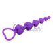 Дополнительное фото Анальная цепочка Chisa Heart Booty Beads фиолетовая 19 см