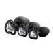 Дополнительное фото Набор из 3 анальных пробок Luxe Bling Plugs Trainer Kit чёрный с прозрачным