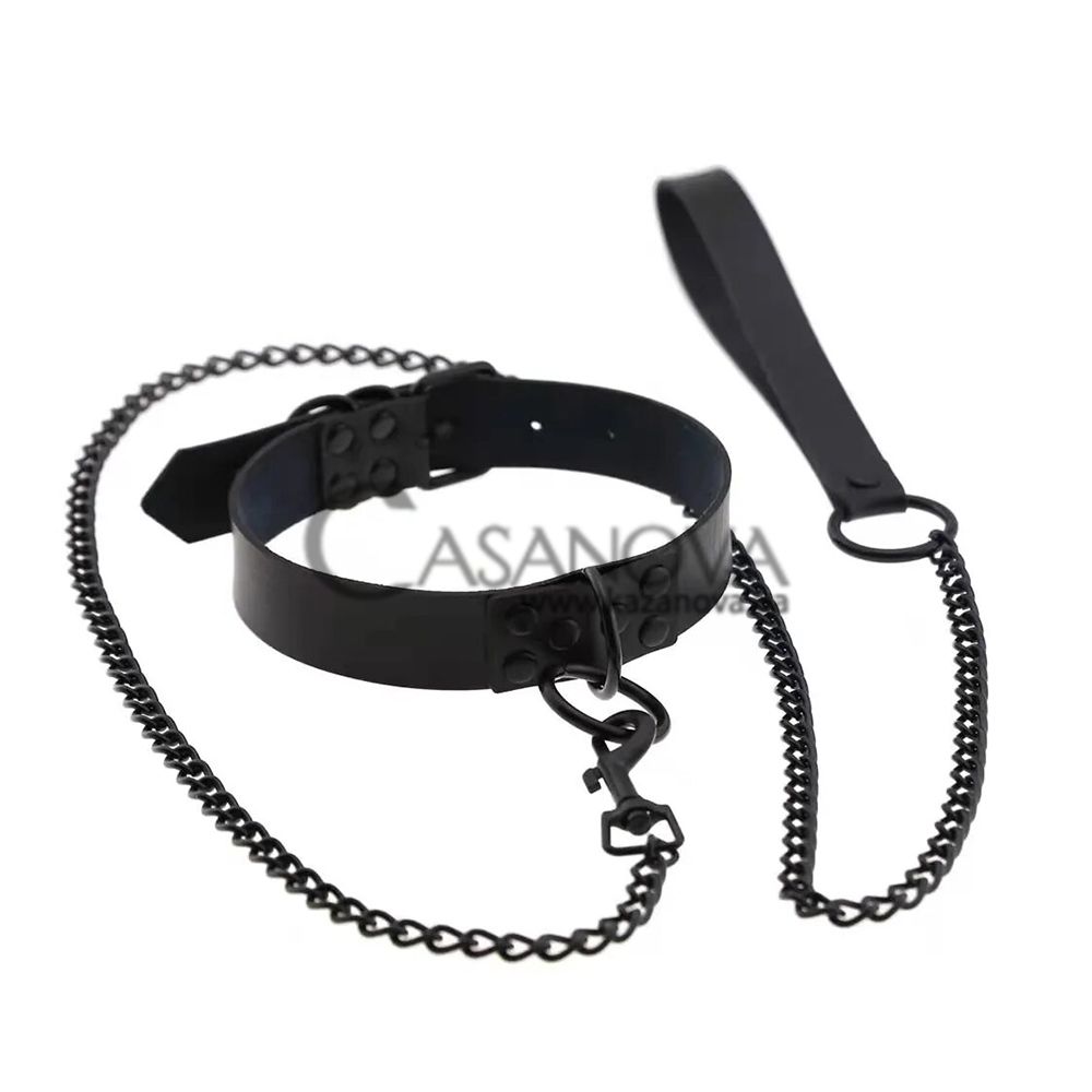 ᐉ Ошейник с поводком DS Fetish Collar With Leash 262400100 чёрный - купить  | цена, отзывы | Украина, Киев - секс-шоп Казанова