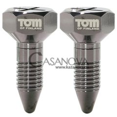 Основне фото Затискачі для сосків Tom of Finland Bro's Pins Magnetic Nipple Clamps сірі