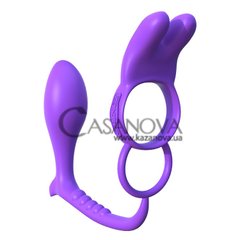 Основное фото Двойное кольцо с анальным стимулятором Fantasy C-Ringz Ass-Gasm Vibrating Rabbit фиолетовое