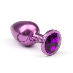 Основное фото Анальная пробка Crystal Purple Metal Luxe L фиолетовая 9 см