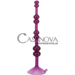 Основное фото Анальная цепочка с присоской Love Throb фиолетовая 17,8 см