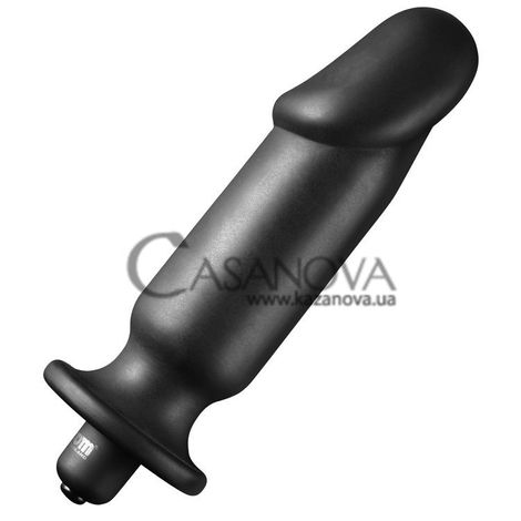 Основное фото Анальная вибропробка Tom of Finland XL Silicone Vibrating Anal Plug чёрная 18,5 см