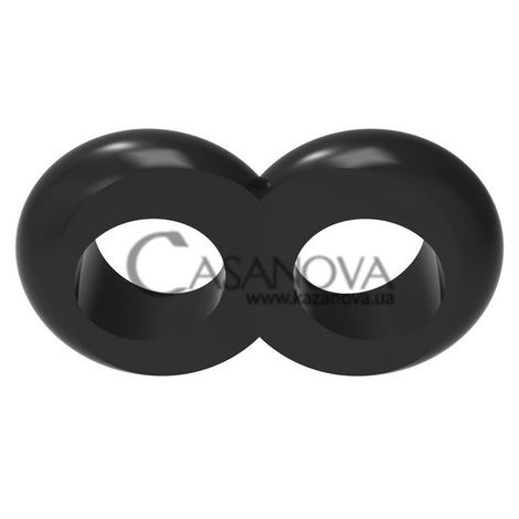 Основное фото Эрекционное кольцо Get Lock Duo Cock 8 Ball Ring чёрное 2,6 см