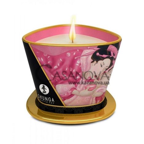 Основное фото Свеча для массажа Shunga Massage Candle роза 170 мл