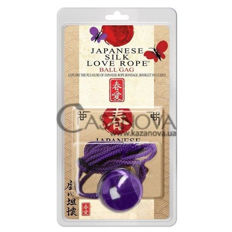 Основне фото Кляп Japanese Silk Love Rope Ball Gag фіолетовий
