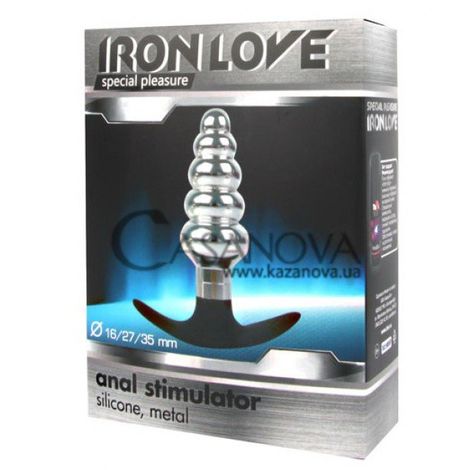 Основное фото Анальная пробка Iron Love IL-28014-SLV серебристая 10,8 см