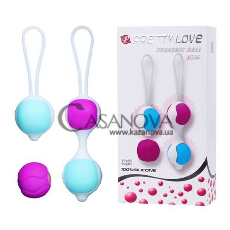 Основне фото Набір вагінальних кульок Pretty Love Orgasmic Ball фіолетово-блакитний