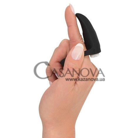 Основное фото Вибронасадка на палец Black Velvets Vibrating Ring чёрная 16,5 см