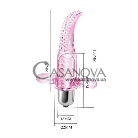 Основное фото Насадка с вибрацией на пальцы Vibro Finger BI-014078 розовая 10 см