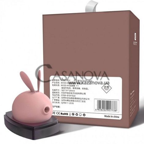 Основное фото Вакуумный клиторальный вибростимулятор KisToy Miss KK розовый