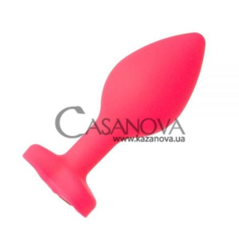 Основное фото Анальная пробка Seamless Pink Silicone Heart Light Pink S розовая 7,5 см