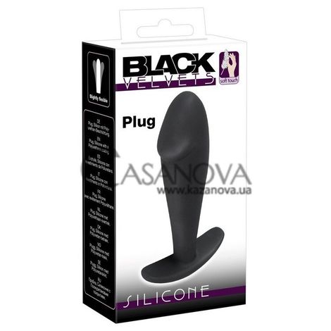 Основне фото Анальна пробка Black Velvets Plug чорна 10 см