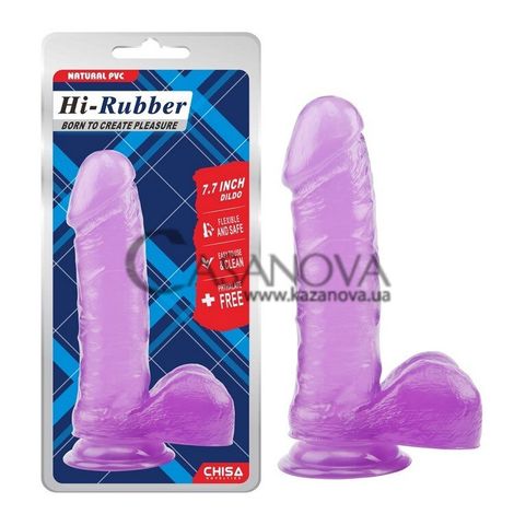 Основне фото Фалос на присосці Hi-Rubber Born To Create Pleasure 7.7 Inch фіолетовий 19,5 см