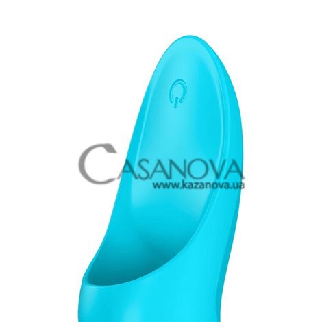 Основное фото Вибратор на палец Satisfyer Teaser Light голубой 12,5 см