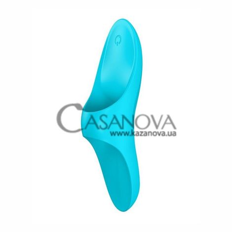 Основное фото Вибратор на палец Satisfyer Teaser Light голубой 12,5 см