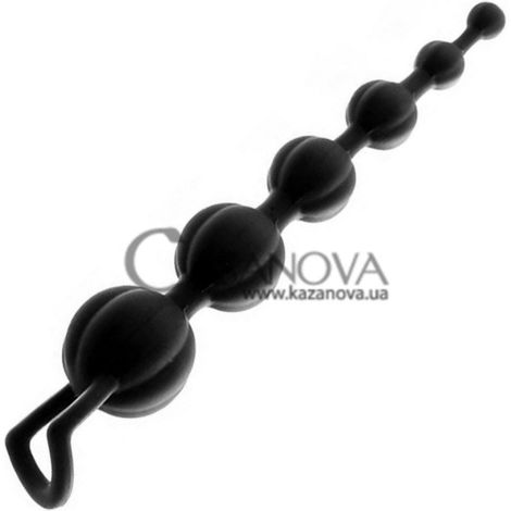 Основное фото Анальная цепочка Silicone Anal Beads чёрная 18 см