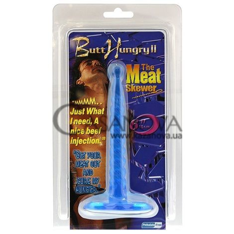 Основне фото Анальна пробка Butt Hungry II The Meat Skewer блакитна 15,2 см