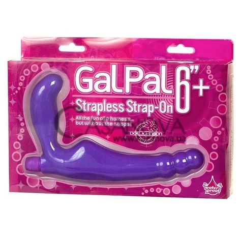 Основне фото Двосторонній страпон Gal Pal Strapless Strap-On фіолетовий 17 см