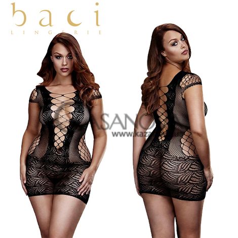 Основное фото Мини-платье Baci Corset Front Lace Mini Dress чёрное
