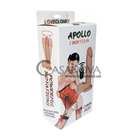 Основное фото Вибратор с ротацией LoveClonex Apollo Boss of Toys телесный 20 см