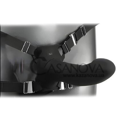 Основное фото Женский страпон California Exotic Novelties Her Royal Harness Me2 Remote Rumbler чёрный 16,5 см
