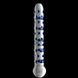 Додаткове фото Скляний фалоімітатор Icicles No. 50 прозорий із синім 18 см