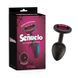 Дополнительное фото Анальная пробка Chisa Novelties Senuelo Booty Fantasy Gem Plug S чёрная с фиолетовым камнем 7 см