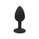 Дополнительное фото Анальная пробка Chisa Novelties Senuelo Booty Fantasy Gem Plug S чёрная с фиолетовым камнем 7 см